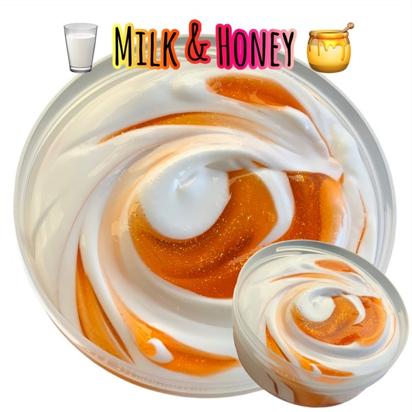 Milk & Honey Thick Glossy X Coated Clear Slime 8oz/250g - Slime - Scented - 10ml Slime Activator - Extras - Free UK Shipping - UK SELLER