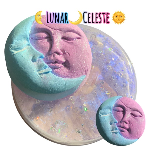 Lunar Celeste - Icee X Coated Clear X Clay Diy Slime - 9oz/260g - Scented - 10ml Slime Activator - Extras - UK Seller