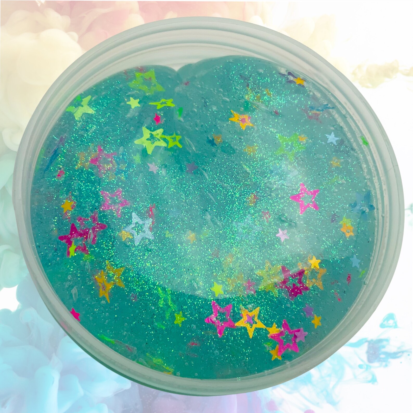 Nuits au néon Coated Clear Slime 150g/5oz Paillettes Etsy