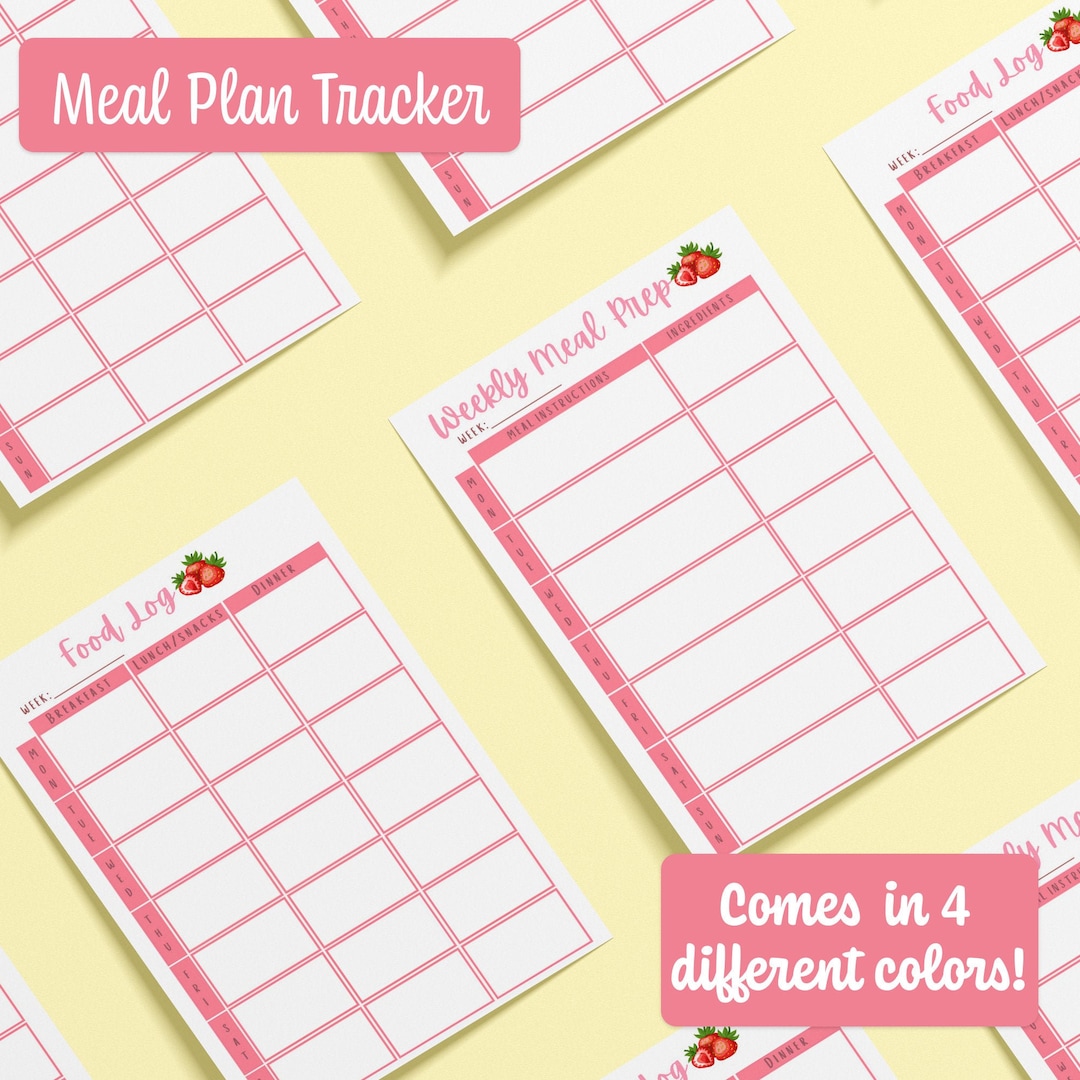 Meal Plan Tracker - Etsy