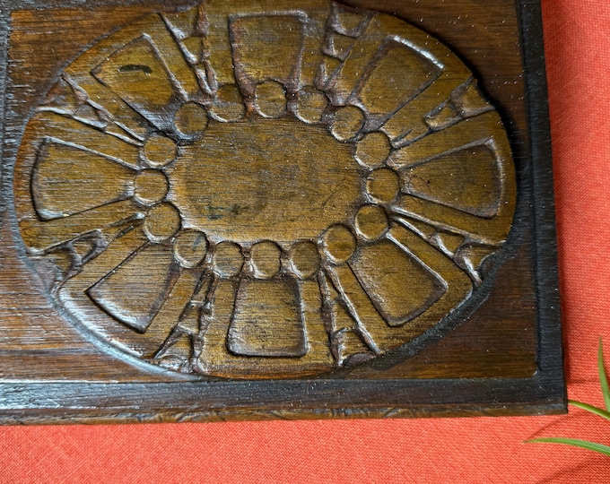 Vintage Tibetan Hand-Carved Decorative Wooden Box