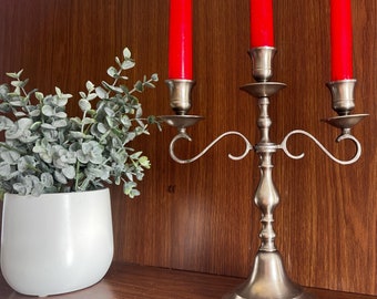 Vintage Tall Three Arm Candelabra