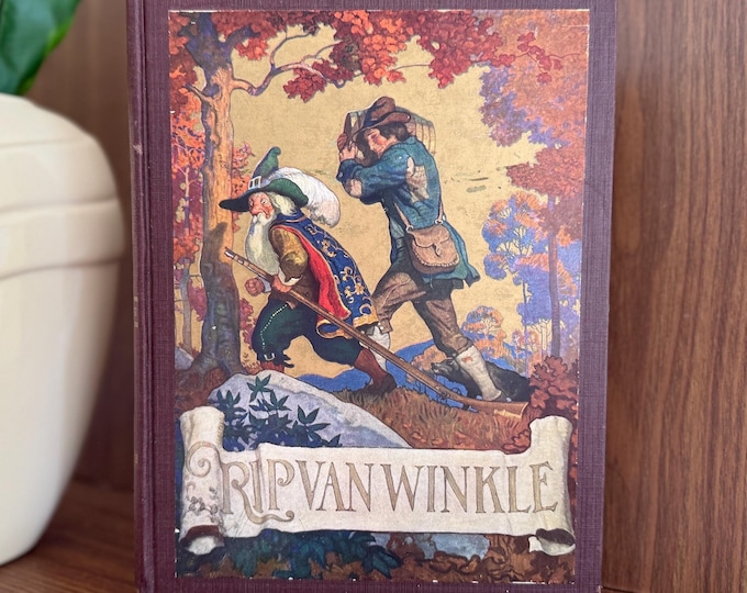 Antique 1921 Rip Van Winkle Fairy Tale, Rare Hardcover, First Edition Thus