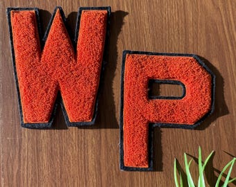 Vintage Letterman Jacket Varsity Letter Patches