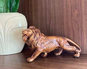 Mid Century Ceramic Lion Figurine