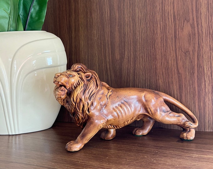 Mid Century Ceramic Lion Figurine