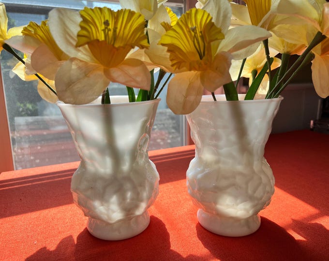 Vintage 1960s Glass Flower Vases