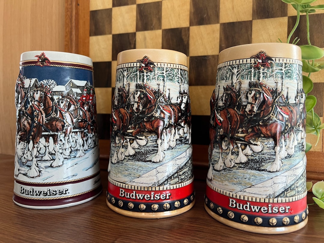 Vintage Budweiser Clydesdale Beer Steins 1980s Clydesdale Beer Mug by