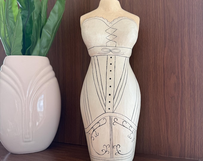 Vintage Paper Mache Female Mannequin Torso