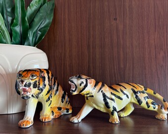 Mid Century Tiger Statues