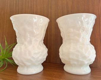 Vintage 1960s Glass Flower Vases