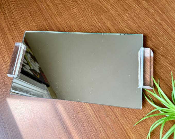 1930s Art Deco Vanity Tray with Lucite Handles