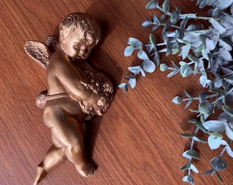 Whimsigoth Decor Cherub Angel Cupid Wall Hanging Plaque Sculpture