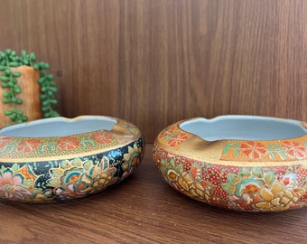 Vintage Cloisonne Cigar Ashtrays or Trinket Dishes