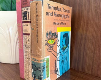 Collection of Vintage Decorative Books about Ancient Egypt