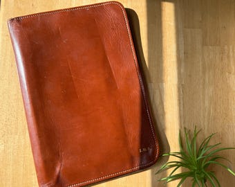 Vintage Schell Leather 17" Portfolio, Holds 13" Laptop
