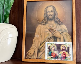 Vintage Sacred Heart Jesus Portrait