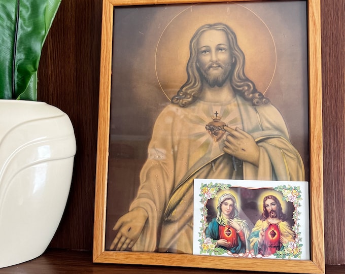Vintage Sacred Heart Jesus Portrait