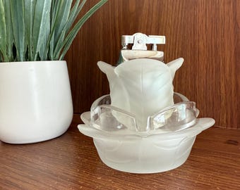 Vintage Glass Flower Smoking Set