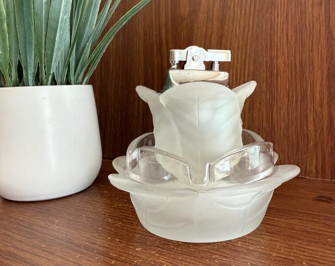 Vintage Glass Flower Smoking Set