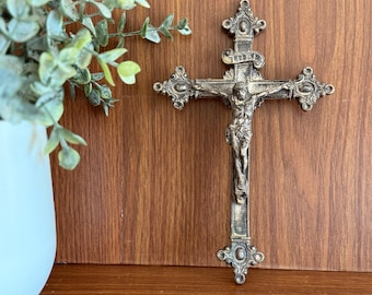Vintage Crucifix, Catholic Religious Gothic Wall Decor