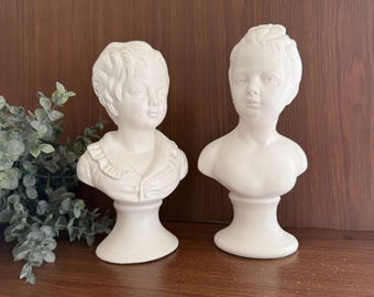 Vintage Victorian Style Busts, Dark Academia Decor, Gothic Home