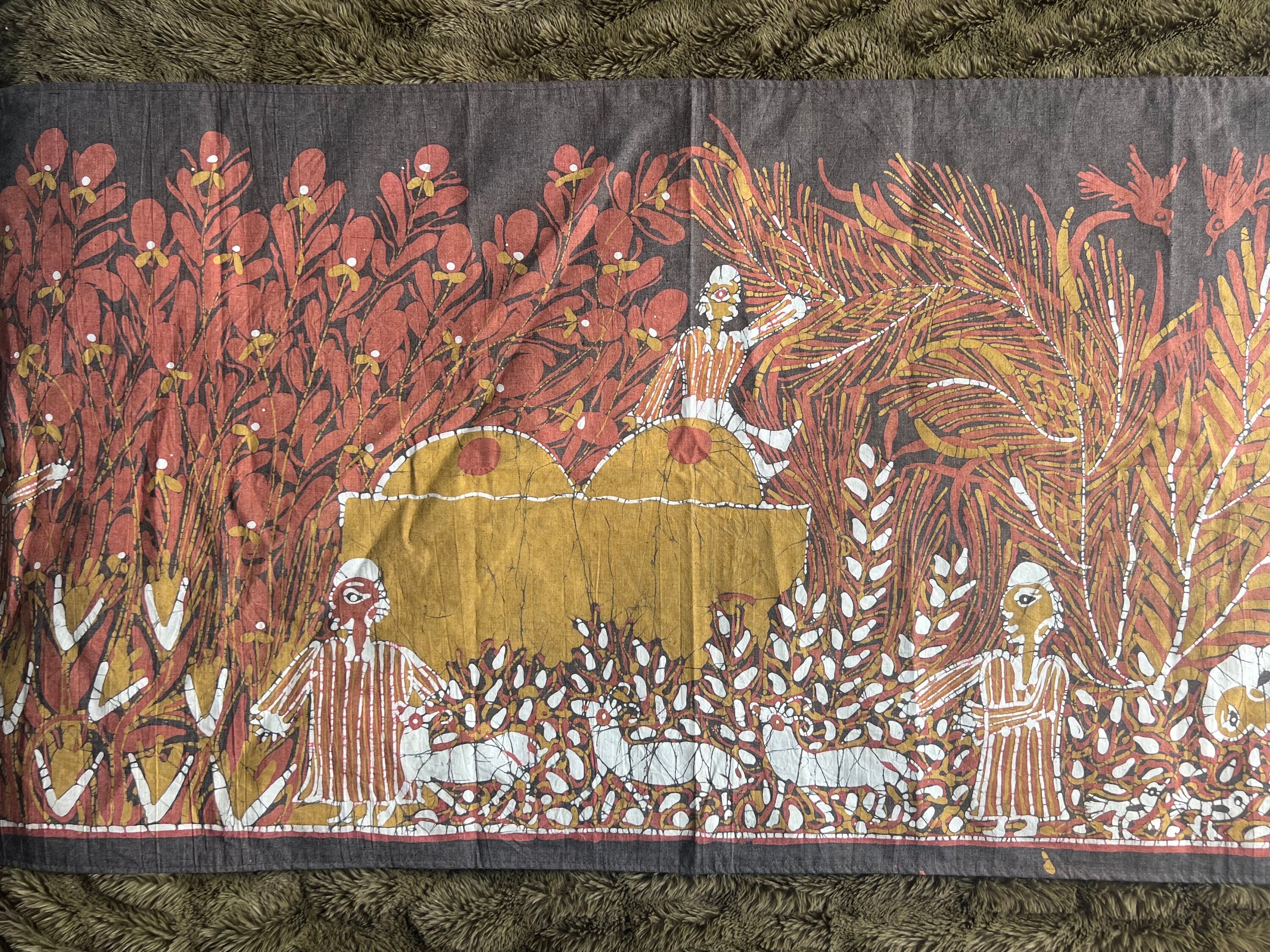 Vintage Egyptian Batik Wall Art: Islamic Middle Eastern Textile - Etsy