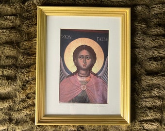 Catholic Art Print, Religious Icon Archangel Gabriel by Nancy Noble Gardner