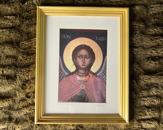 Catholic Art Print, Religious Icon Archangel Gabriel by Nancy Noble Gardner