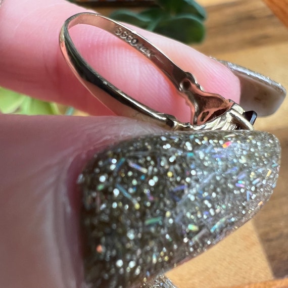 14K Gold Garnet Claddagh Ring, January Birthstone… - image 6