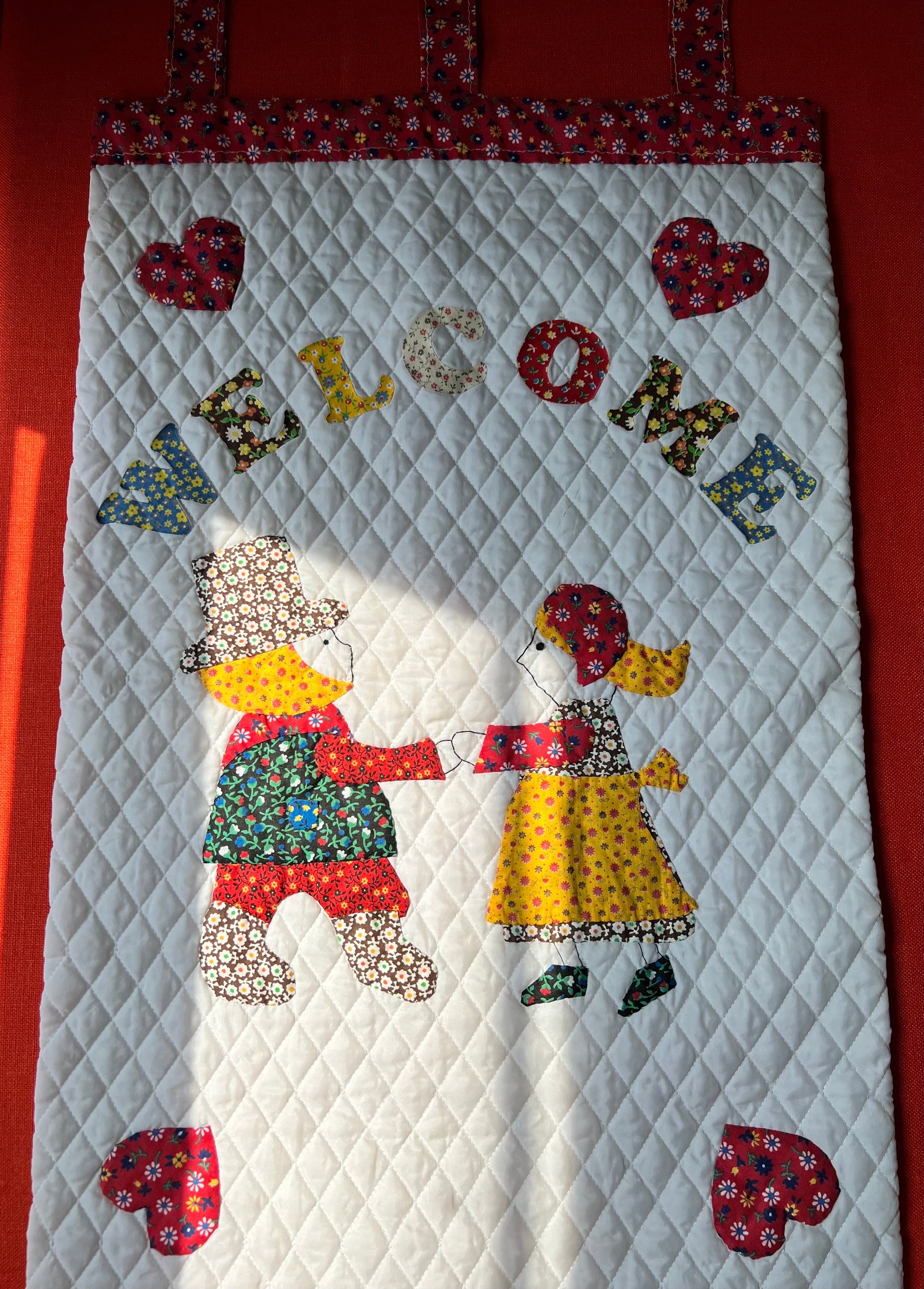 Vintage Patchwork Welcome Wall Hanging, Cottagecore Classroom Decor - Etsy