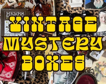 Vintage Mystery Box with Dark Academia, Gothic, Oddities Themes