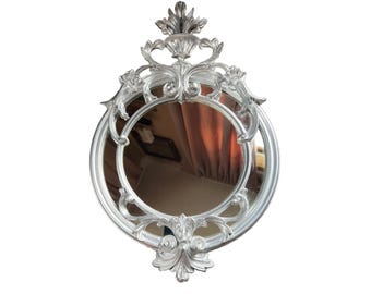 Rococo Style Scroll Mirror with Acanthus Leaf Detail 22"