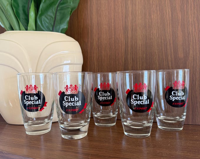 Vintage Johnnie Ryan Club Special Glasses from Niagara Falls, NY Soda Company