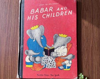 Vintage Hardcover Edition of Babar and His Children, 1966