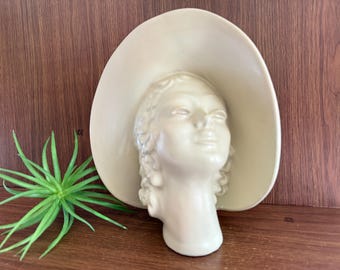 Vintage Haeger Ceramic Lady Head Vase