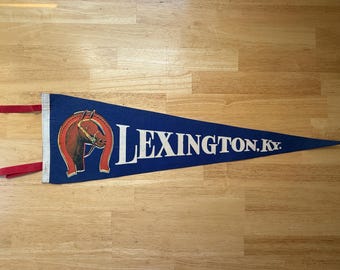Vintage Lexington, Kentucky Equestrian Pennant Flag