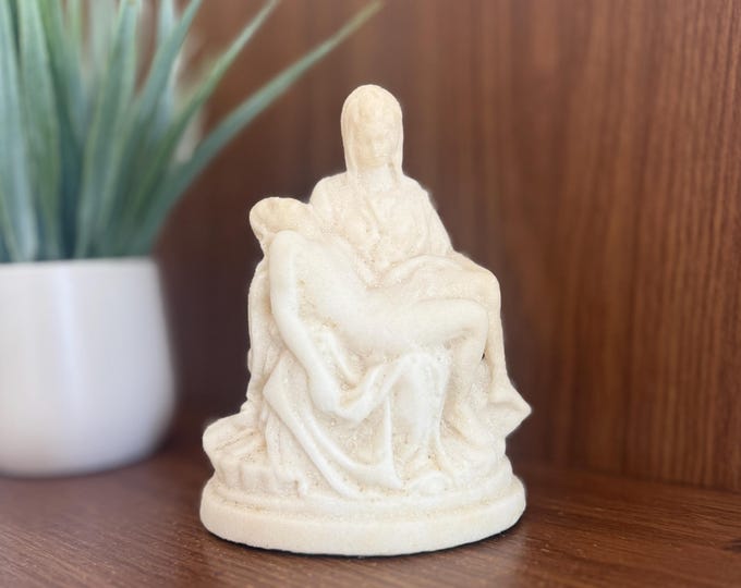 Vintage Pieta by Michelangelo Stone Figurine