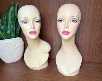 Vintage Mannequin Heads for Wig, Hat or Jewelry Display