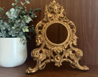 Antique Victorian Mantel Clock Frame with Whimsigoth Cherub