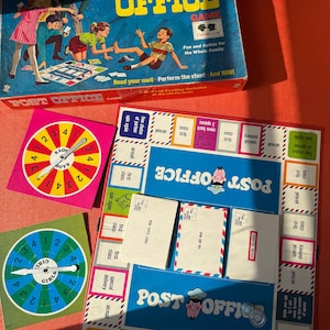 Vintage Board Games, 1960s Activity for Kids, Vintage Toys and Games, Retro Home, Mid Century Modern Game Room Decor, Post Office Game