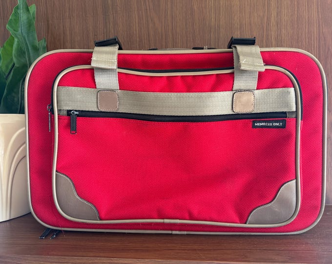 Vintage 1980s Member's Only Carry-On Suitcase