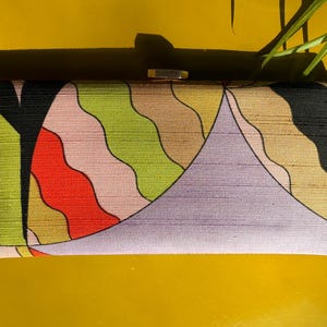 Cartera vintage Emilio Pucci, cartera de diseñador para mujer de los años 60, cartera fina de piel italiana, hecha en Italia, regalo de aniversario para ella.