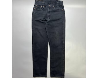 Men's Levi's 615 Orange Tab Black Denim Jeans Pants Size 32/32 (Y1063)