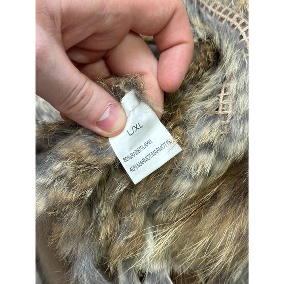 Unisex Angelique.L Marmor Rabbit Fur Vests Size L/XL (Y1277) View 5