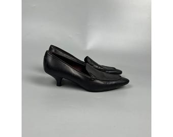 Women's Tod's Pointed Toe Kitten Heel Leather Pumps Size EU 36 (Y1030)
