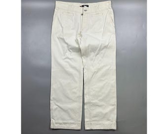 Men's Dolce & Gabbana Big Logo White Denim Jeans Pants Size IT 52 (Y0974)