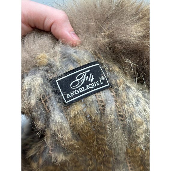 Unisex Angelique.L Marmor Rabbit Fur Vests Size L/XL (Y1277) View 4