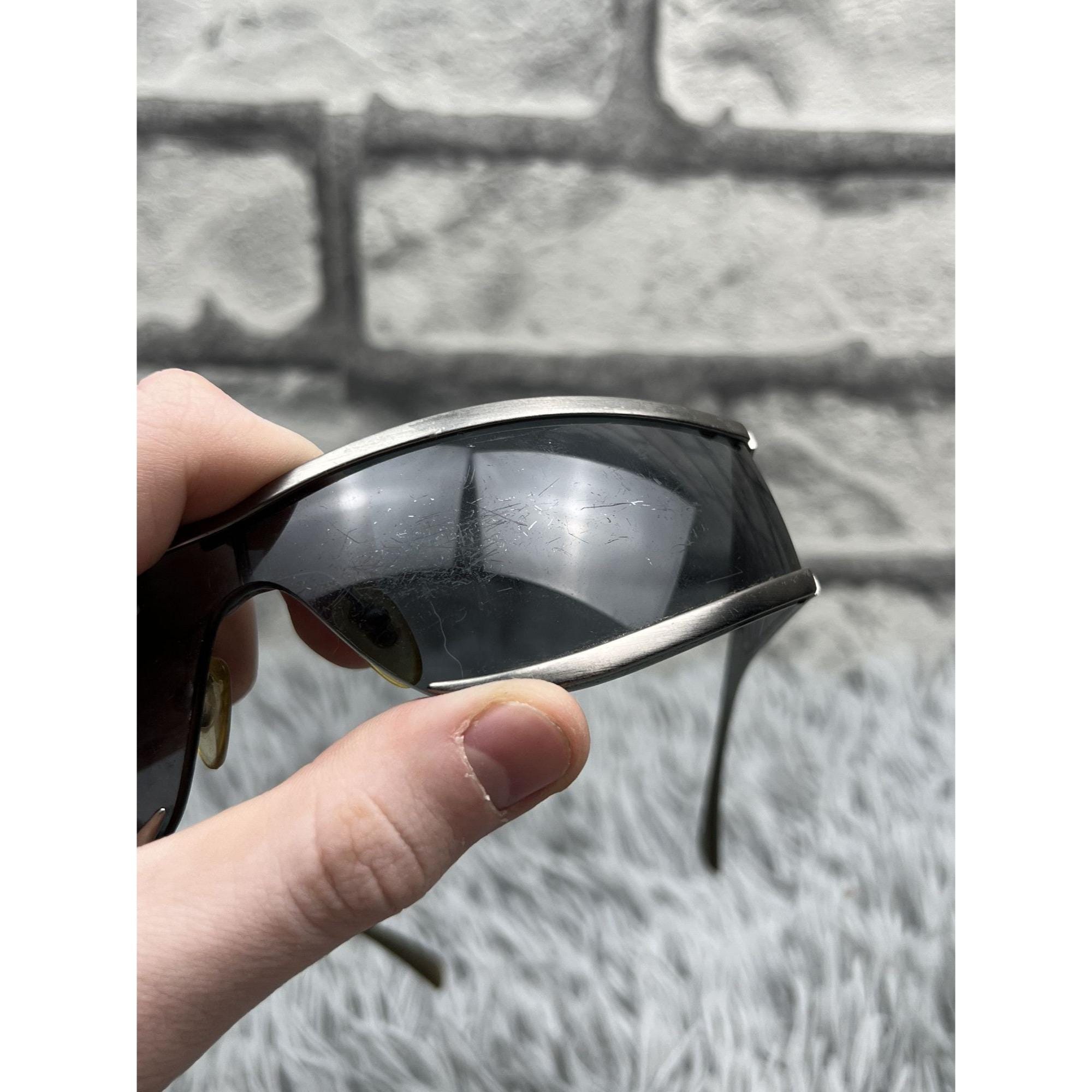Y2K Salvatore Ferragamo Metal Frame Mask Sunglasses (Y0059) - Etsy