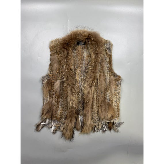 Unisex Angelique.L Marmor Rabbit Fur Vests Size L/XL (Y1277)